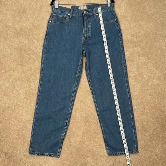 Everlane NWT Summer Slouch Button Front Blue Jean Denim Organic Cotton Women 28 - Picture 4 of 11